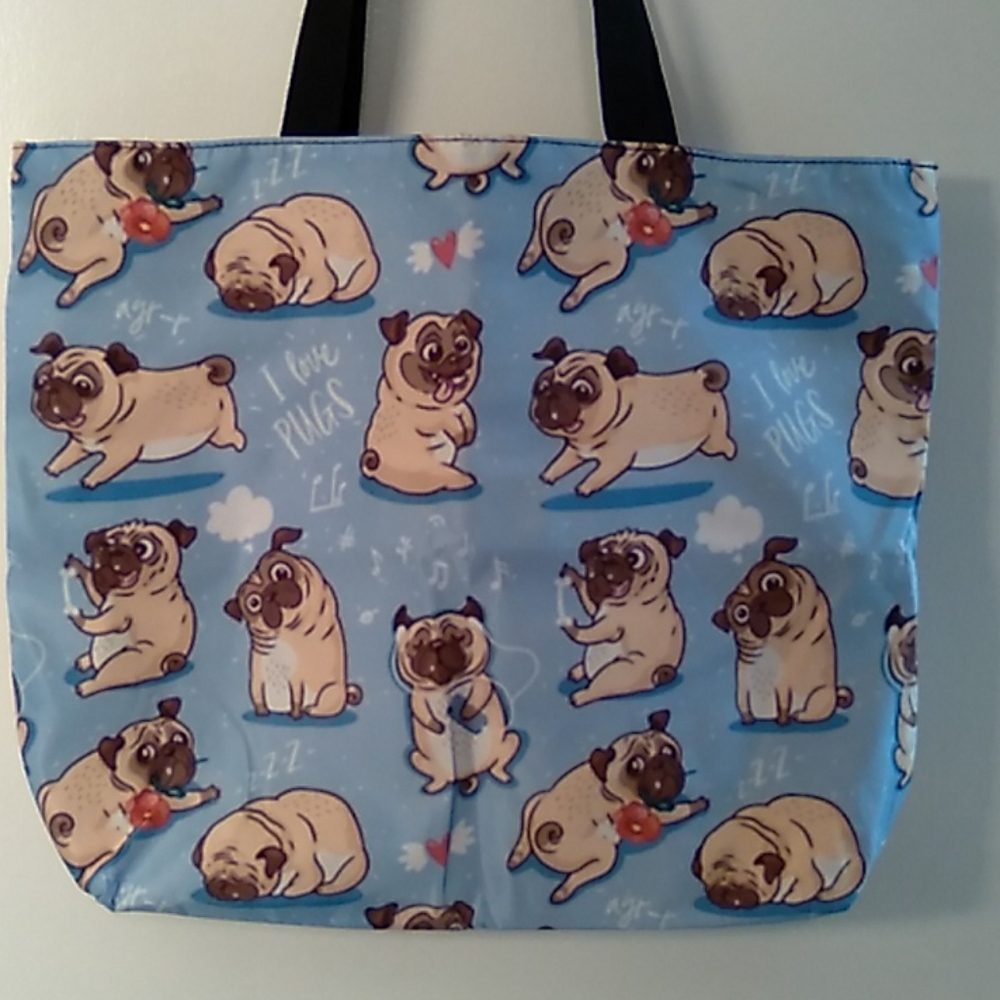 NEW- Tote bag- Shoulder bag- Pugs